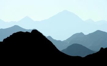 Silhouette of Mountains during Daytime