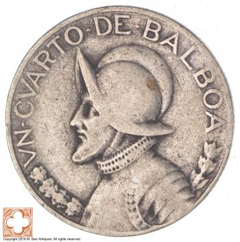 SILVER - 1932 Panama 1/4 Balboa - World Silver Coin 6.2 Grams ...