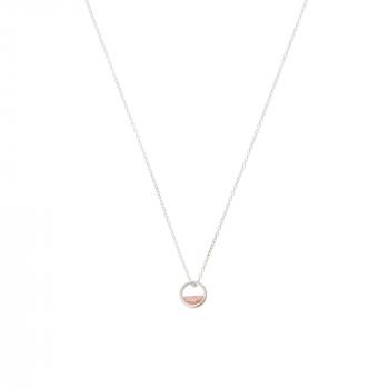 Charo Stone Slice Mini Pendant Silver Necklace | Oliver Bonas
