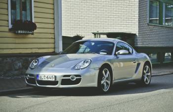 Silver Porsche Carrera Coupe