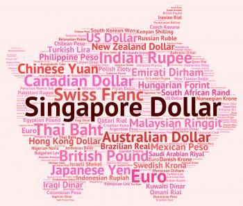 Singapore Dollar Indicates Foreign Exchange And Coinage