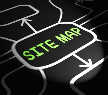 Site Map Arrows Means Navigating Around Website
