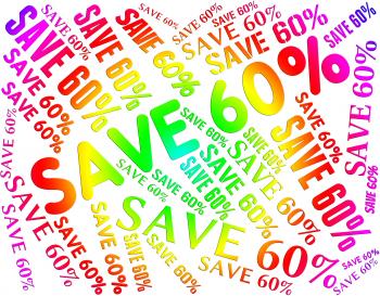 Sixty Percent Off Shows Savings Sale And Sales