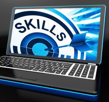 Skills On Laptop Shows Great Abilities