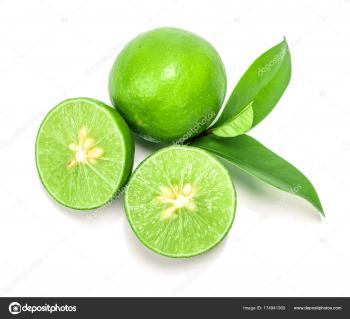 fresh sliced lime with seed on the white background — Stock Photo ...