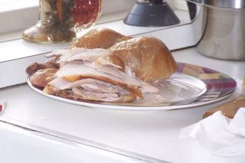 Sliced Turkey on Plate