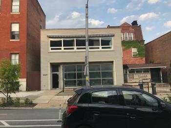 Small modernist commercial building, 2221 Maryland Avenue, Baltimore, MD 21218