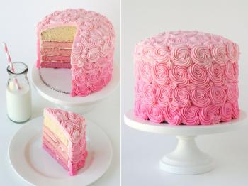Pink Ombre Swirl Cake – Glorious Treats