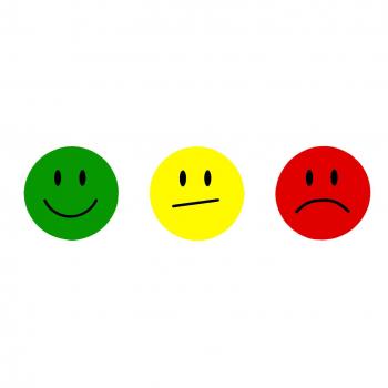Oblique Unique 10 180 Sad Yellow Smiley Face Sticker - Neutral ...