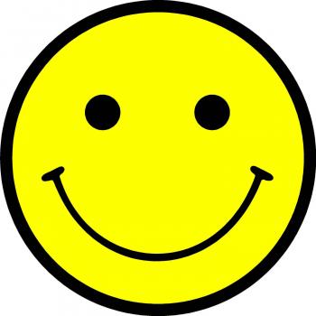Smiley Face Vinyl Decal Sticker Adhesive in 4 inch size