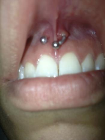 Circular Silver Barbell Smiley Piercing