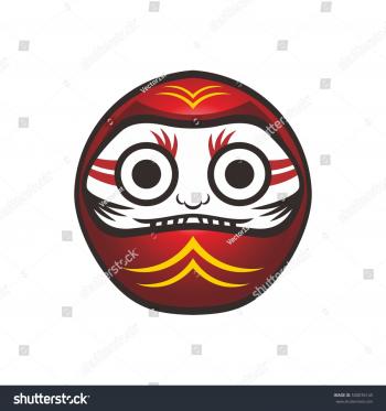 Daruma Japan Warrior Doll Character Stock Illustration 530076145 ...
