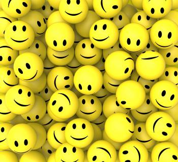Smileys Show Happy Cheerful Faces