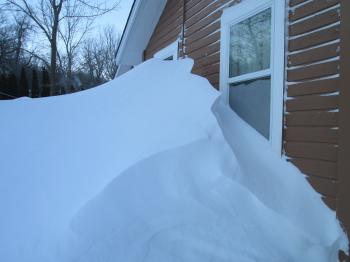 More snow drifts at the resort