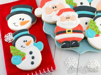How to Make Snowman Cookies - Semi Sweet Designs