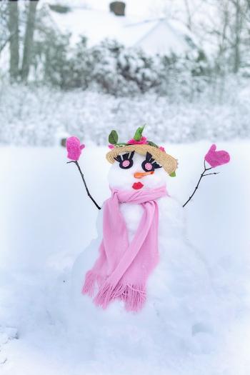 Snow Woman in Winter