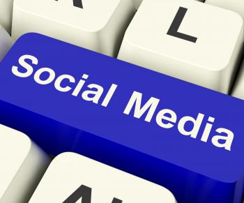Social Media Computer Key Showing Online Community