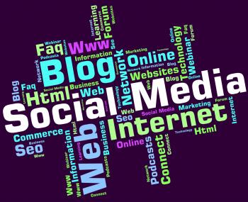 Social Media Represents News Feed And Blogs