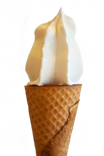 Soft serve ice cream isolated