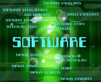 Software Word Indicates Shareware Text And Programming