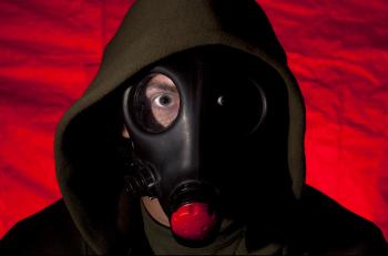 Soldier Wearing Oxygen Mask
