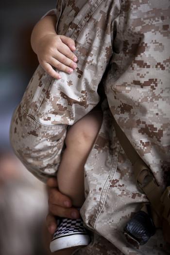 Soldier with his Kid