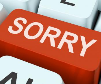 Sorry Key Shows Online Apology Or Regret