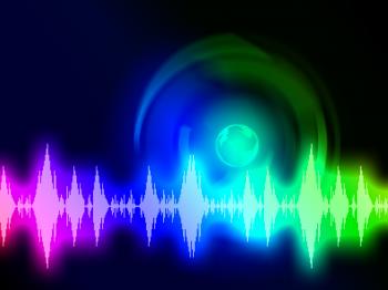 Sound Wave Background Shows Audio Spectrum Or Energy