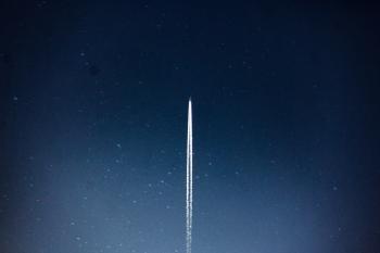 Space Shuttle Launch during Nighttime