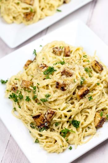 Vegan Spaghetti Carbonara | Ceara's Kitchen