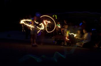 Sparklers and glow sticks