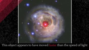 This object appears to have moved faster than the speed of light ...