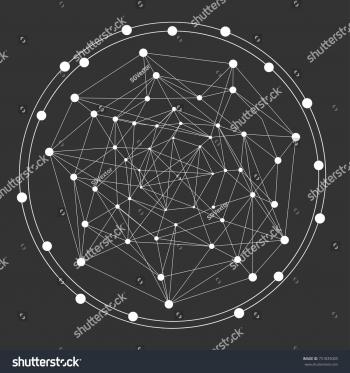 Abstract Dots Line Shape Connection Sphere Stock Vector HD (Royalty ...
