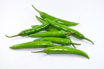 Spicy green chillies