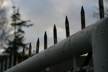 Spikes on a fence