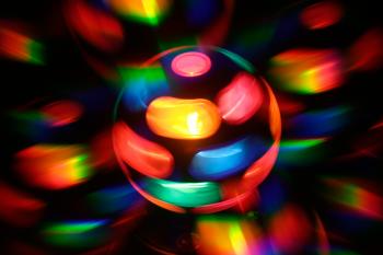Spinning Disco Lamp Abstract