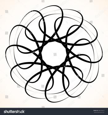 Abstract Circular Element Spinning Swirling Forms Stock Illustration ...