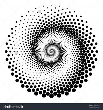 Design Spiral Dots Backdrop. Abstract Monochrome Background ...
