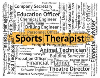 Sports Therapist Means Sporting Work And Job