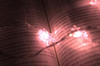 Star Shaped Lights On A Book