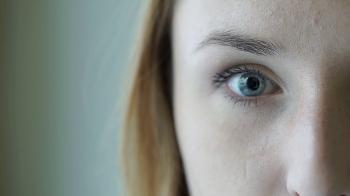 Girl's beautiful blue eye staring to the camera Stock Video Footage ...