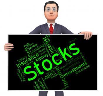 Stocks Word Means Return On Investment And Growth
