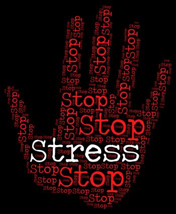 Stop Stress Shows Prohibit Danger And Stresses