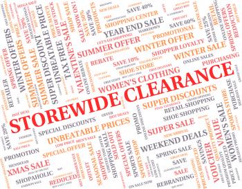 Storewide Clearance Indicates The Lot And Bargain