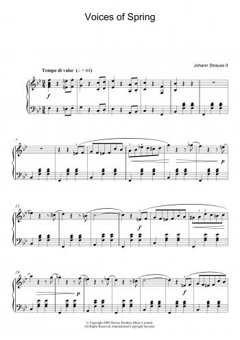 Johann Strauss II - Waltz: Voices Of Spring at Stanton's Sheet Music