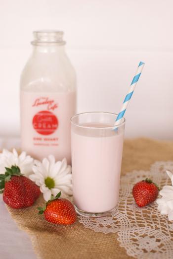 Strawberries in Milk