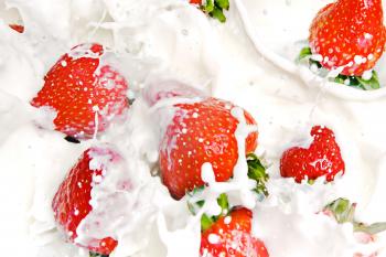 Strawberries in Yogurt
