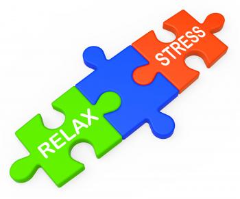 Stress Relax Shows Pressure Work Or Relaxation