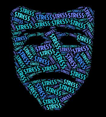 Stress Word Represents Stressful Overload And Wordclouds