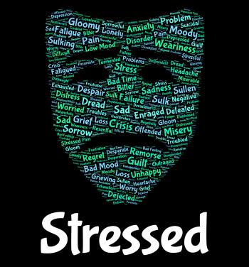Stressed Word Indicates Pressure Overload And Text